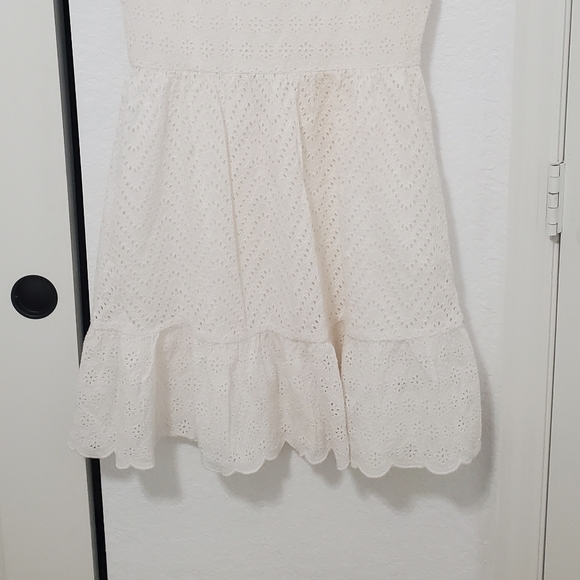 Vineyard Vines White Allamanda Eyelet Sleeveless Dress - Picture 3 of 4